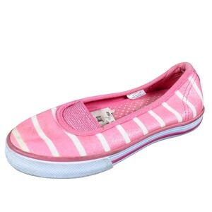 Hanna Andersson Mimmie2 Toddler Girl Casual Slip On Shoe Size 11 Pink Striped